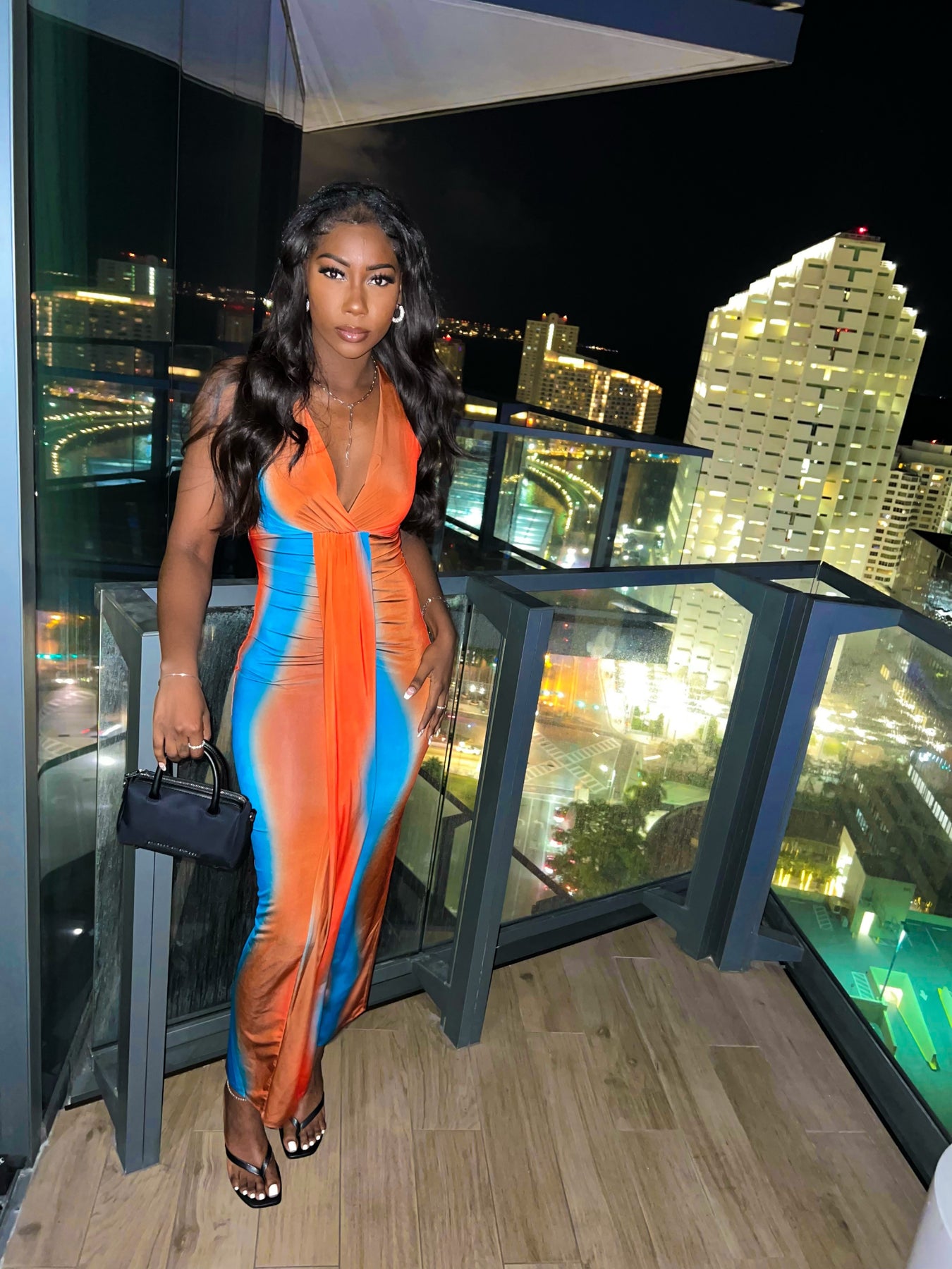 Celeste | Orange/Teal Maxi Dress Yve La Rose Celeste | Orange/Teal Maxi Dress Yve La Rose